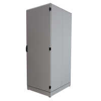 Schallgedämmter Serverschrank SCHÄFER IS-1 silenced - 43 HE - BxT 800x1200 mm - Sichttür - Vollblechtür - Sockel - 4 Silent-Ventilatoren - lichtgrau