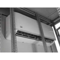 19"-Serverschrank RIE von TRITON mit REMKO Split-Kühlgerät - Kühlleistung 2600 W - Schutzgrad IP54 - 32 HE - BxT 800 x 1200 mm - Sichttür - Rücktür - lichtgrau