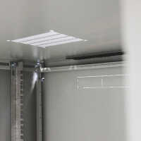 19"-Netzwerkschrank SJB - 15 HE - BxT 600x600 mm - Glastür - Rückwand - lichtgrau - Sonderposten