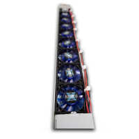 19"-Silent Belüftungseinheit -  Luftdurchsatz 53 m³/h - ausblasend - 1 HE - 8 Lüfter - lichtgrau