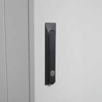 19"-Serverschrank SRK von IT-BUDGET - Komplettset - 27 HE - BxT 800x1000 mm - Sicht-/Vollblechtür - 4 Aktiv-Lüfter - montiert - lichtgrau