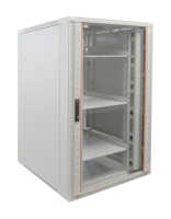 19"-Serverschrank SRK von IT-BUDGET - Komplettset - 27 HE - BxT 800x1000 mm - Sicht-/Vollblechtür - 4 Aktiv-Lüfter - montiert - lichtgrau
