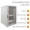 19"-Serverschrank SRK von IT-BUDGET - Komplettset - 27 HE - BxT 800x1000 mm - Sicht-/Vollblechtür - 4 Aktiv-Lüfter - montiert - lichtgrau