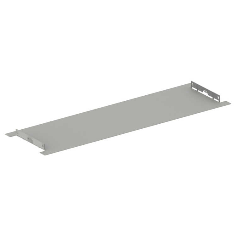 Klemmbare Blende für Schranköffnung von TRITON - B x T 370 x 90 mm - Metall - lichtgrau