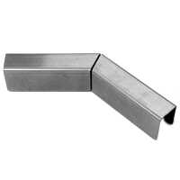 45°-Eckverbindungsstück für Schallschutz-Stellwände von SILENCE RACK - Edelstahl - 1 Stück