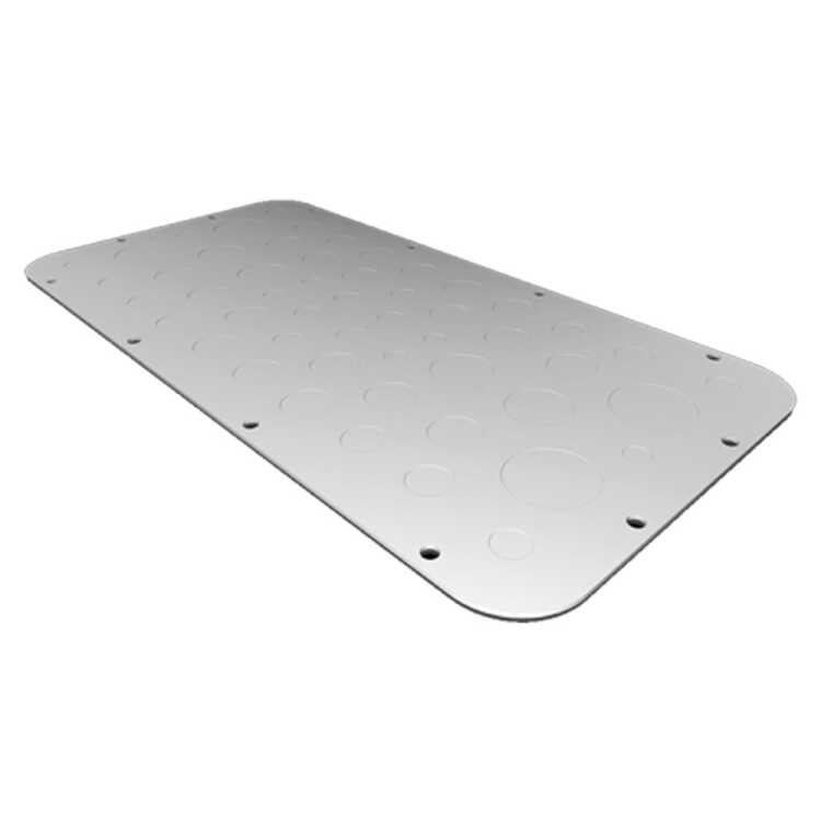 Metall-Flanschplatte von RITTAL für  AX - AX IT - mit metrischer Vorprägung - BT: 436 x 221 mm - Größe 7 - lichtgrau - 1 Stück
