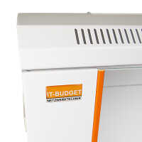 19"-Netzwerkschrank SWA von IT-BUDGET - 12 HE - BxT 600 x 300 mm - Sichttür - Seiten abnehmbar - Wandmontage - reinweiß