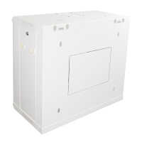 19"-Netzwerkschrank SWA von IT-BUDGET - 12 HE - BxT 600 x 300 mm - Sichttür - Seiten abnehmbar - Wandmontage - reinweiß