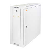19"-Netzwerkschrank SWA von IT-BUDGET - 12 HE - BxT 600x300 mm - Vollblechtür - Seiten abnehmbar - Wandmontage - reinweiß