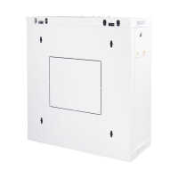 19"-Netzwerkschrank SWA von IT-BUDGET - 12 HE - BxT 600x300 mm - Vollblechtür - Seiten abnehmbar - Wandmontage - reinweiß