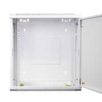 19"-Netzwerkschrank SWA von IT-BUDGET - 12 HE - BxT 600x300 mm - Vollblechtür - Seiten abnehmbar - Wandmontage - reinweiß