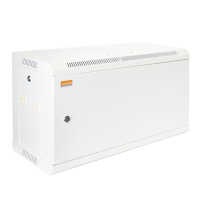 19"-Netzwerkschrank SWA von IT-BUDGET - 6 HE - BxT 600x300 mm - Vollblechtür - Seiten abnehmbar - Wandmontage - reinweiß