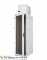 19"-Serverschrank RIE von TRITON mit MITSUBISHI Split-Kühlgerät nach Wahl - Schutzgrad IP54 - 42 HE - BxT 800 x 1200 mm - Sichttür - Rücktür - lichtgrau