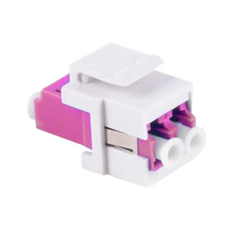 LWL-Keystone Verbinder - LC-LC - Duplex - Multimode - PC,ABS - violett - 1 Stück