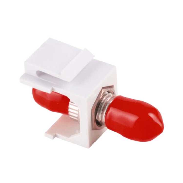 LWL-Keystone Verbinder - ST-ST - Simplex - Multimode - Metal,ABS - rot - 1 Stück