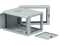 19“-Netzwerkschrank Z-Cube - 3-teilig, schwenkbares Mittelteil - 6 HE - 600 mm Tiefe - Sichttür - lichtgrau