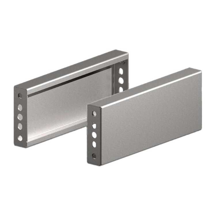 VX Sockel-Blende von RITTAL -  seitlich - H 100 mm - für T 400 mm - Edelstahl - 2 Stück
