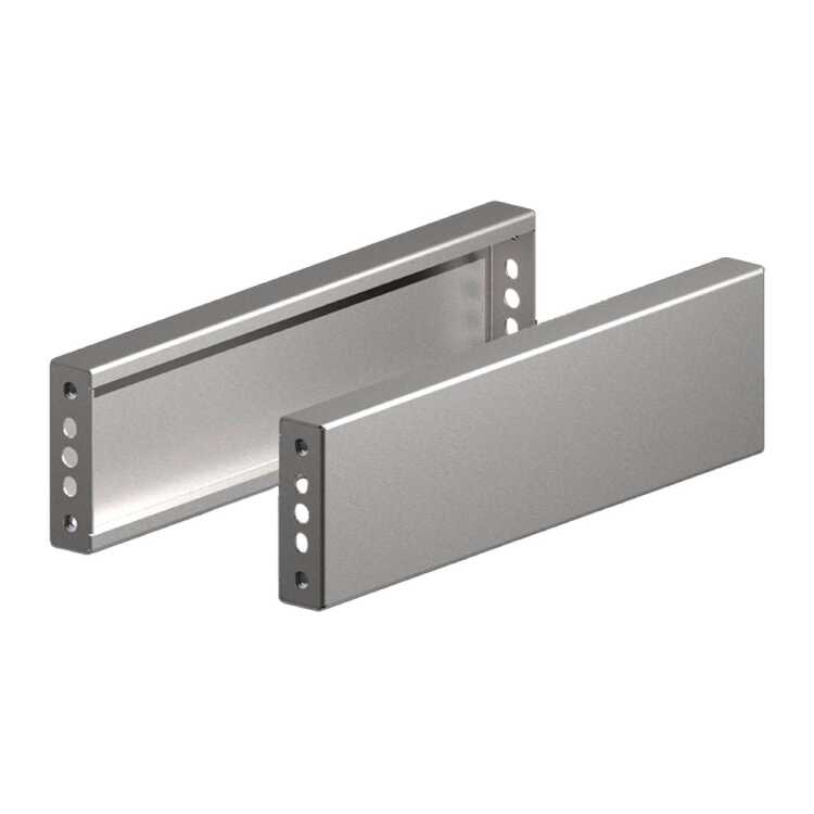 VX Sockel-Blende von RITTAL -  seitlich - H 100 mm - für T 500 mm - Edelstahl - 2 Stück