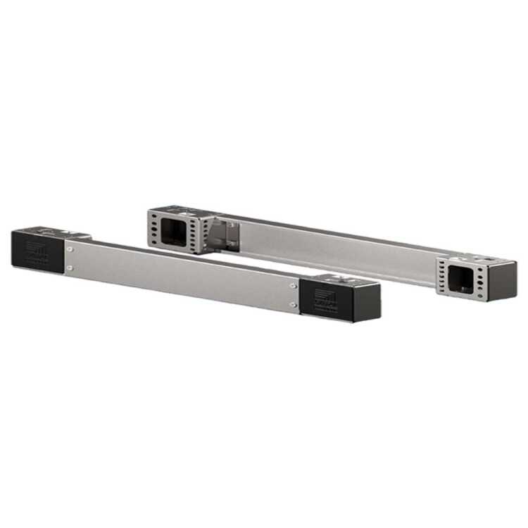 VX Sockel-Eckstück mit Sockel-Blende von RITTAL - vorne und hinten - H 100 mm - für B 1000 mm - Edelstahl