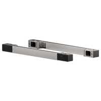 VX Sockel-Eckstück mit Sockel-Blende von RITTAL - vorne und hinten - H 100 mm - für B 1000 mm - Edelstahl