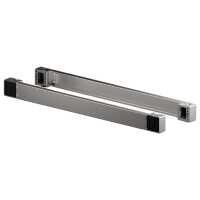 VX Sockel-Eckstück mit Sockel-Blende von RITTAL - vorne und hinten - H 100 mm - für B 1200 mm - Edelstahl