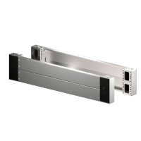 VX Sockel-Eckstück mit Sockel-Blende von RITTAL - vorne und hinten - H 200 mm - für B 1000 mm - Edelstahl