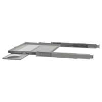 19"-Ausziehbarer Fachboden für die Ablage von Maus und Tastatur - Tiefe 350 bis 500 mm - 25 kg - lichtgrau