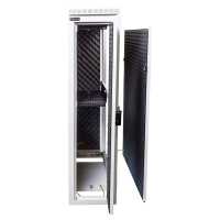 Schmaler Sicherheits-Serverschrank SR1200 - schallgedämmt - Tiefe 800 mm - inkl. 2 Lüfter - für SoHo, Praxis, Kanzlei - reinweiß