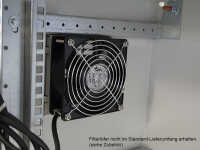 19"-Netzwerkschrank RESISTER Pro Aktiv - Schutzgrad IP54/55 - Sichttür - 9 HE - BxT 600x400 mm - Aktiv-Lüfter - Filter - lichtgrau