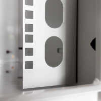 19"-Netzwerkschrank RESISTER Pro Aktiv - Schutzgrad IP54/55 - Sichttür - 9 HE - BxT 600x400 mm - Aktiv-Lüfter - Filter - lichtgrau