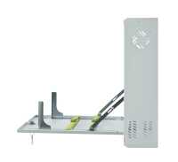 19"-Wandgehäuse - platzsparender vertikaler Einbau - 2 HE - reinweiß