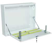 19"-Wandgehäuse - platzsparender vertikaler Einbau - 2 HE - reinweiß