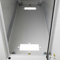 Schmaler Sicherheits-Serverschrank SR1200 L Basic - Breite 300 mm x Tiefe 1000 mm - sehr platzsparend - reinweiß