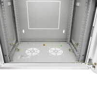19"-Netzwerkschrank SWA von IT-BUDGET - 12 HE - BxT 570 x 450 mm - Sichttür - Seiten abnehmbar - Wand- + Standmontage - reinweiß