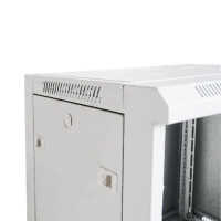 19"-Netzwerkschrank SWA von IT-BUDGET - 12 HE - BxT 570 x 450 mm - Sichttür - Seiten abnehmbar - Wand- + Standmontage - reinweiß