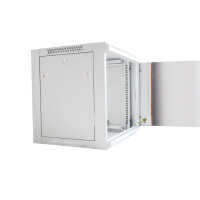 19"-Netzwerkschrank SWA von IT-BUDGET - 12 HE - BxT 570 x 450 mm - Sichttür - Seiten abnehmbar - Wand- + Standmontage - reinweiß