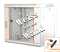 19"-Netzwerkschrank SWA von IT-BUDGET - 12 HE - BxT 570 x 450 mm - Sichttür - Seiten abnehmbar - Wand- + Standmontage - reinweiß
