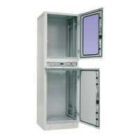 SZE2 IT-Industrie-Schrank - IP 54 - Geteilte Fronttür - Tastaturschublade - Breite 600 mm - Tiefe 800 mm - 42 HE