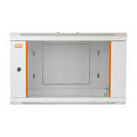19"-Netzwerkschrank SWA von IT-BUDGET - 4 HE - BxT 570 x 350 mm - Sichttür - Seiten abnehmbar - Wand- + Standmontage - reinweiß
