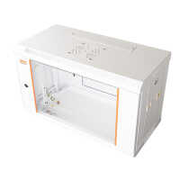 19"-Netzwerkschrank SWA von IT-BUDGET - 4 HE - BxT 570 x 350 mm - Sichttür - Seiten abnehmbar - Wand- + Standmontage - reinweiß