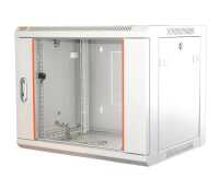 19"-Netzwerkschrank SWA von IT-BUDGET - 6 HE - BxT 570 x 450 mm - Sichttür - Seiten abnehmbar - Wand- + Standmontage - reinweiß