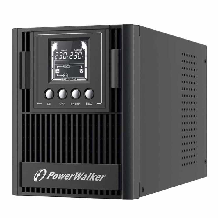POWERWALKER by BLUEWALKER Online USV-Anlage - VFI 1000 AT - 900 W - Einang C14 - 3 x Schuko-Ausgang