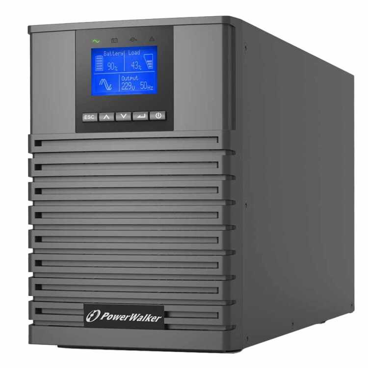 POWERWALKER by BLUEWALKER Online USV-Anlage - VFI 3000 ICT IoT - 3000 W - Einang C20 - Ausgänge: 8 x IEC-C13 + 1 x C19