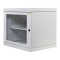 19"-Netzwerkschrank AAR - 12 HE - Tiefe 450 mm - Sichttür - mit Ventilator, Thermostat, Fachboden - lichtgrau