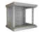 19"-Netzwerkschrank AAR - 12 HE - Tiefe 450 mm - Sichttür - mit Ventilator, Thermostat, Fachboden - lichtgrau