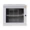 19"-Netzwerkschrank AAR - 12 HE - Tiefe 450 mm - Sichttür - mit Ventilator, Thermostat, Fachboden - lichtgrau