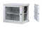 19"-Netzwerkschrank AAR - 12 HE - Tiefe 450 mm - Sichttür - mit Ventilator, Thermostat, Fachboden - lichtgrau