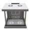 19"-Netzwerkschrank AAR - 12 HE - Tiefe 450 mm - Sichttür - mit Ventilator, Thermostat, Fachboden - lichtgrau