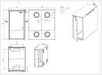 Towergehäuse-Schutzschrank T800 RESISTER - Hoher Staubschutz IP 50 mit aktiver Belüftung - HxBxT 700x330x800 mm - weiß