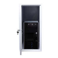 Towergehäuse-Schutzschrank T800 RESISTER - Hoher Staubschutz IP 50 mit aktiver Belüftung - HxBxT 700x330x800 mm - weiß